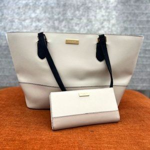 Kate Spade cream/tan bag with wallet